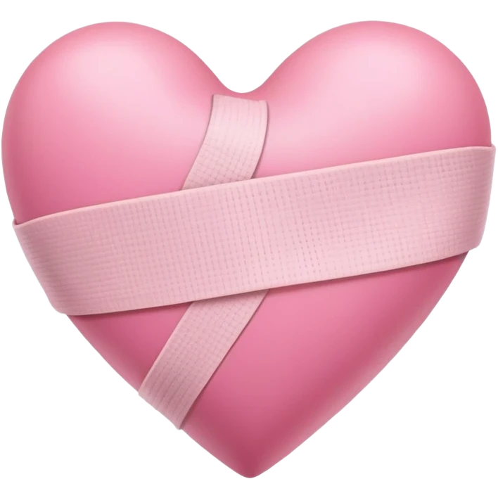 make a pink heart 🩷 with a bandage 🩹 on it emoji  emoji