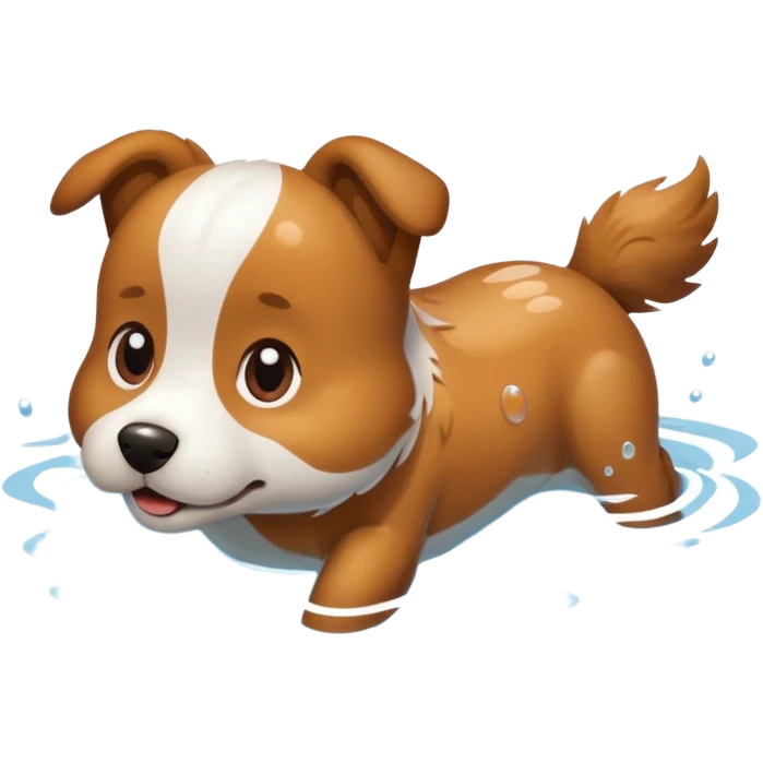 A dog in the water  emoji