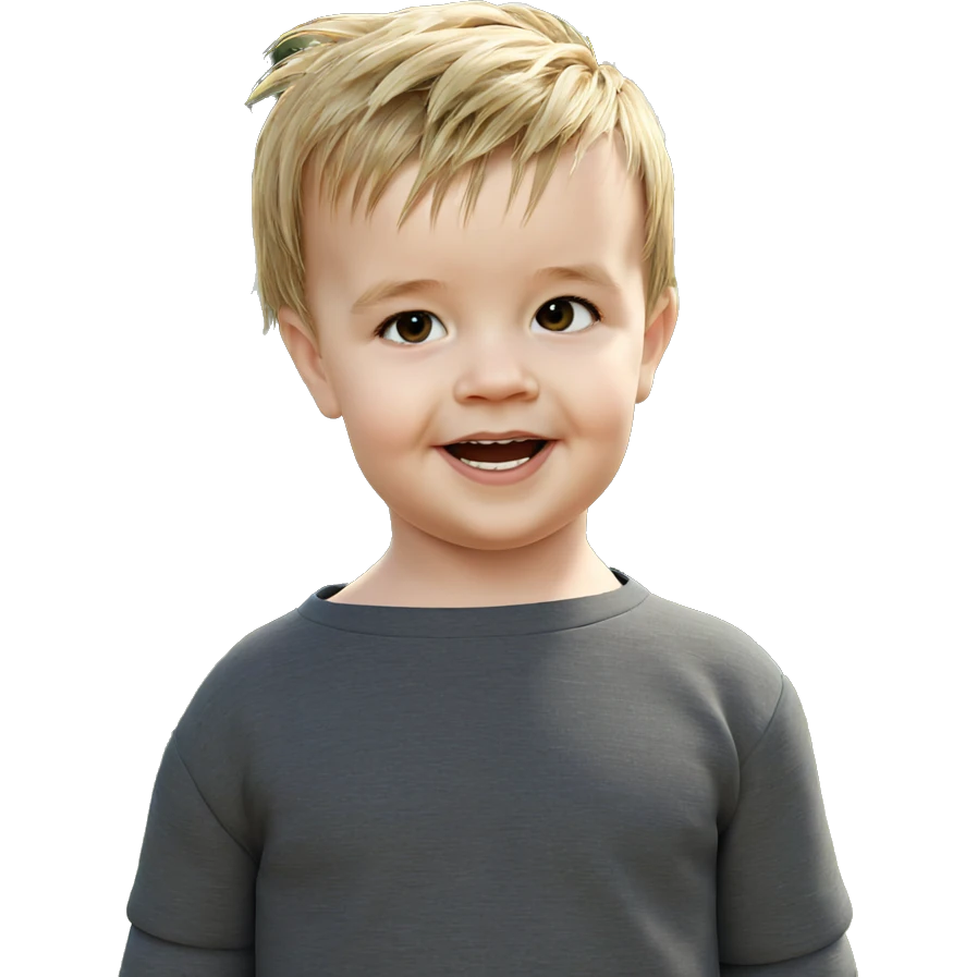 smiling boy in nature emoji