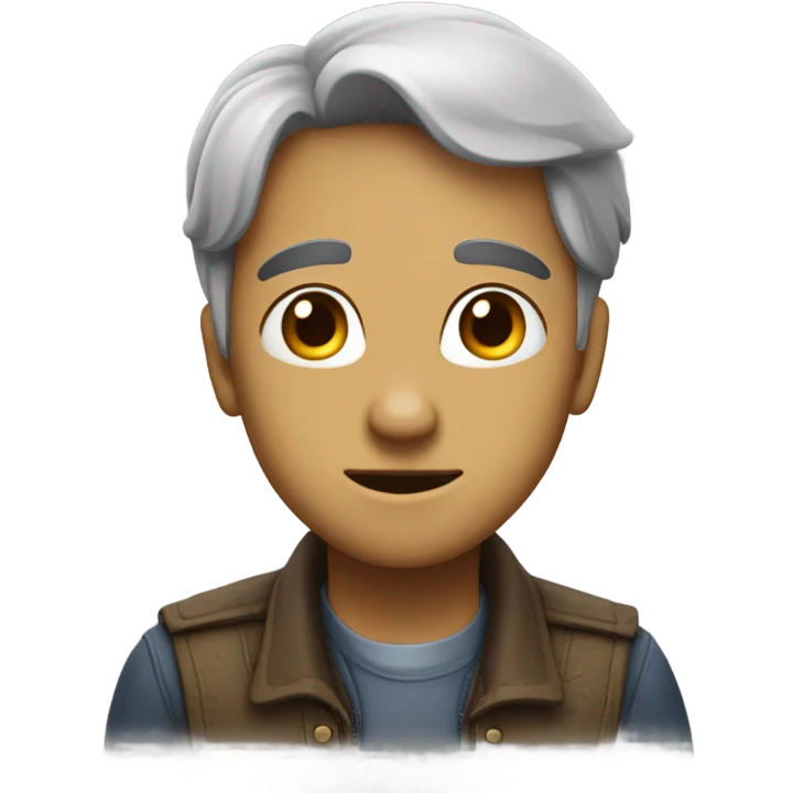 keep this character and change emotion to sad emoji