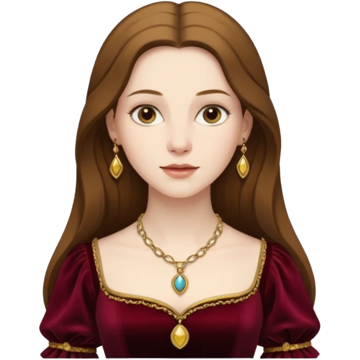  portrait of a Renaissance woman emoji