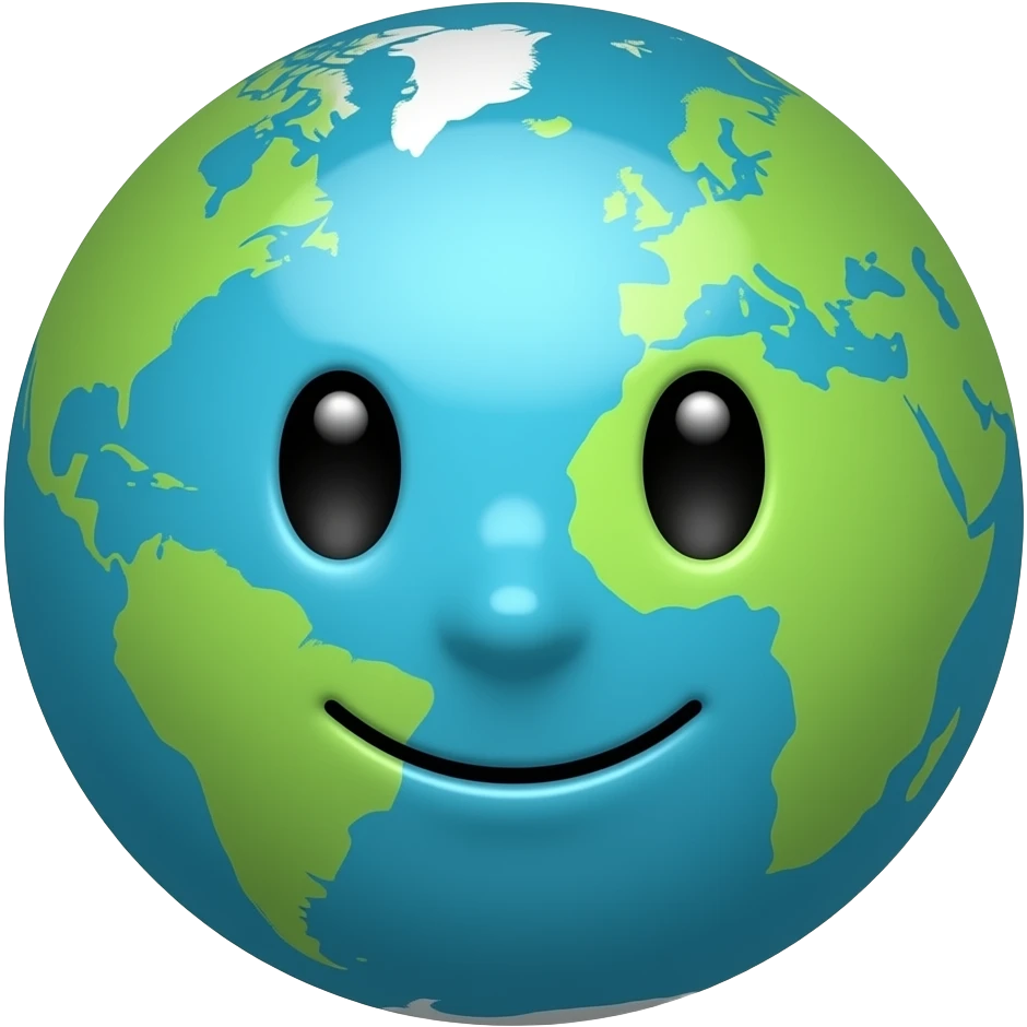 globe with face emoji