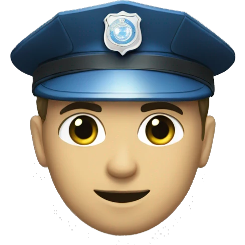 un policier en tenu emoji
