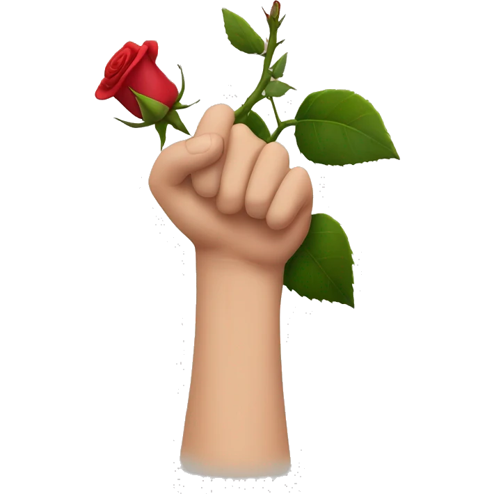 A rose thorn pricking your hand emoji