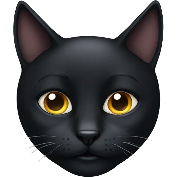 The head of black cat emoji
