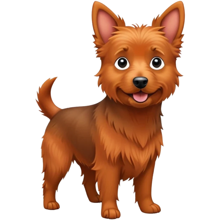 A red Australian Terrier dog emoji