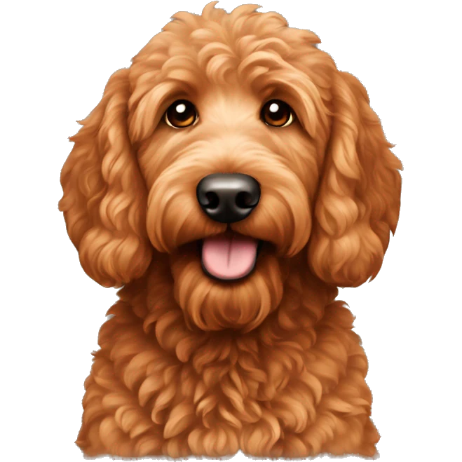 Red goldendoodle emoji