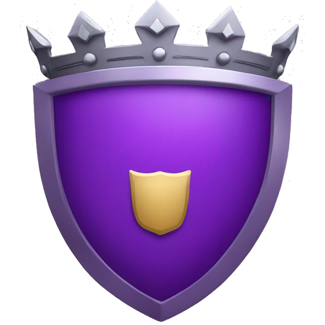 Purple Moderator Shield with crown emoji