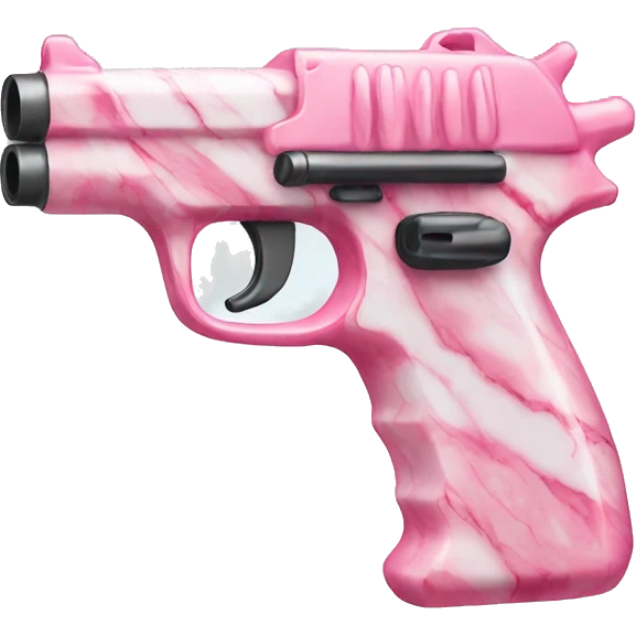 Pink marble gun emoji