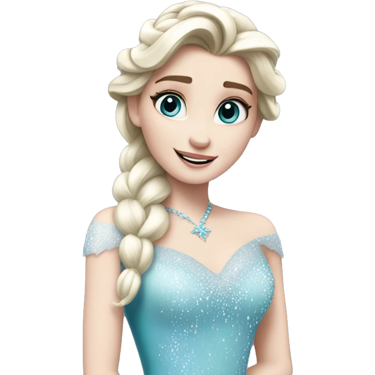 Elsa qui sourit emoji