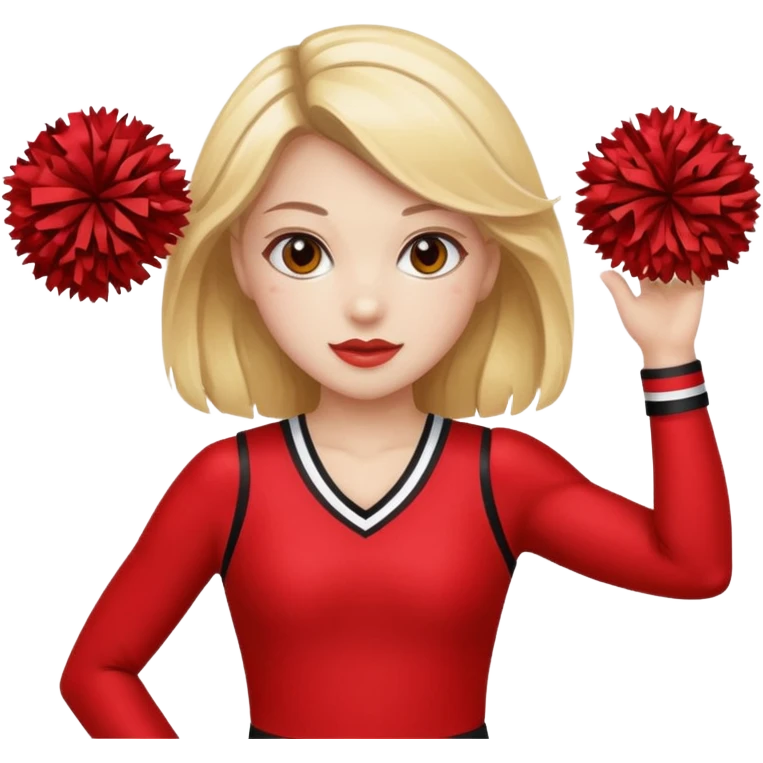 Red black cheerleader emoji