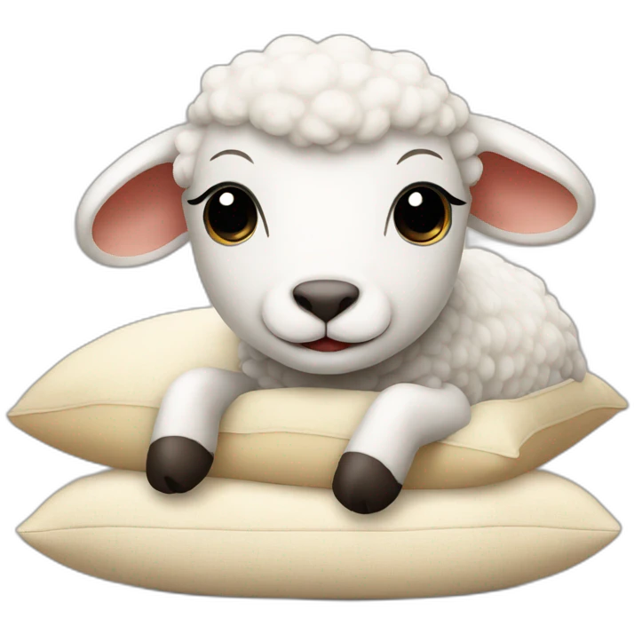Lamb on a pillow emoji