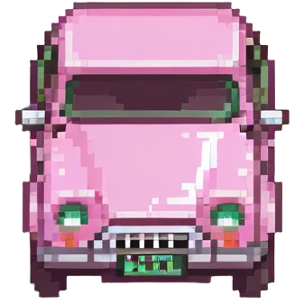 small pink car emoji