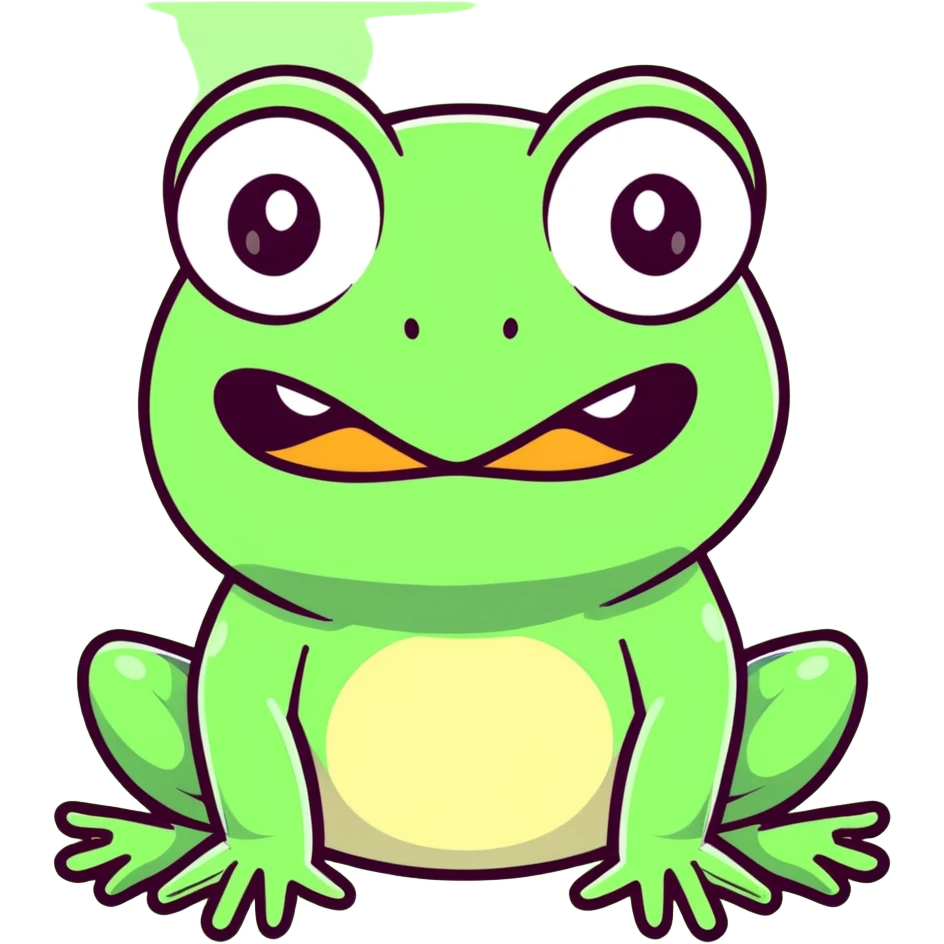 green frog meme character pepe emoji