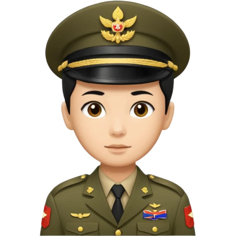 thai soldier short hair emoji
