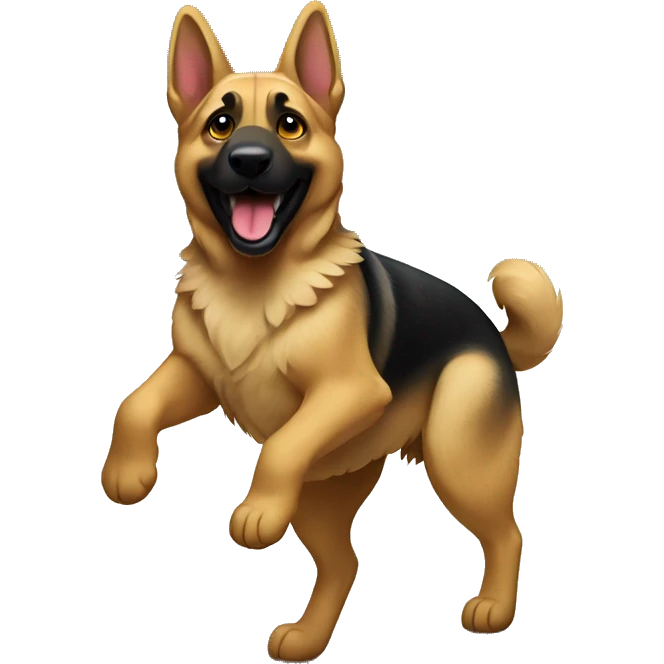 german sheperd dancing  emoji