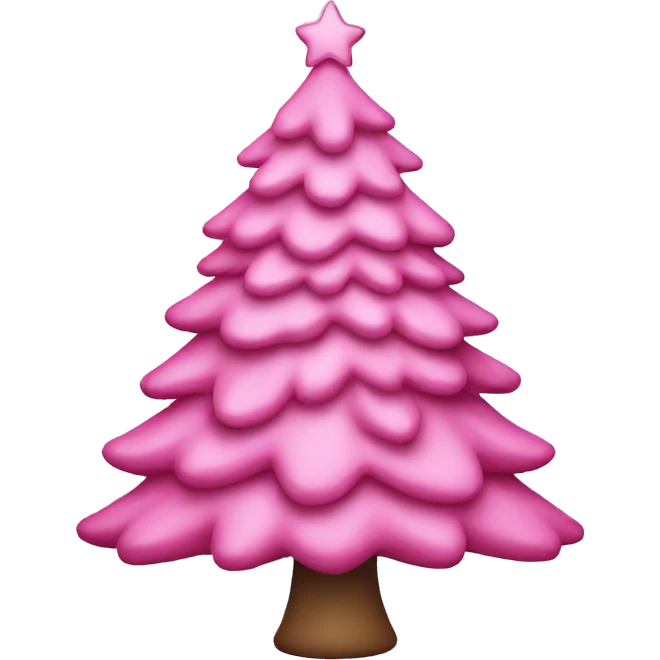 Pink Christmas tree emoji