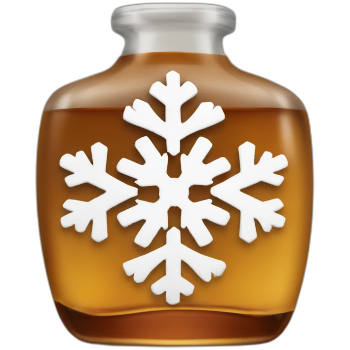 Whiskey with snowflake emoji