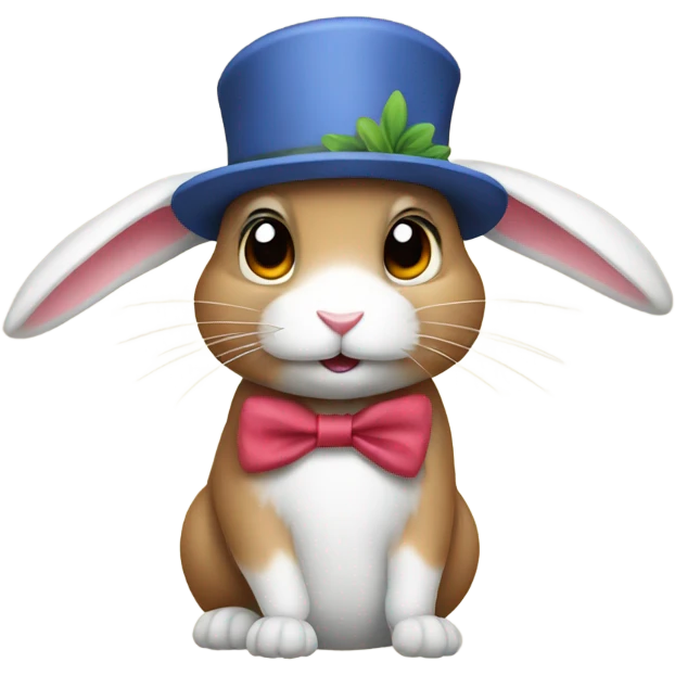 bunny with hat emoji