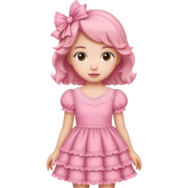 barbie girl dress color emoji