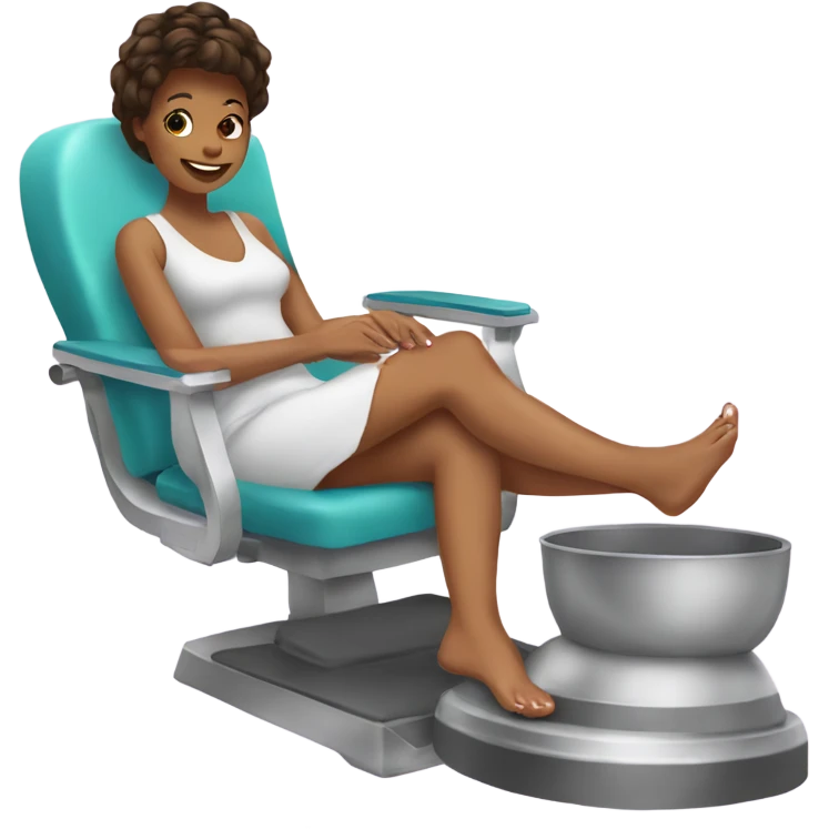 Woman getting pedicure  emoji