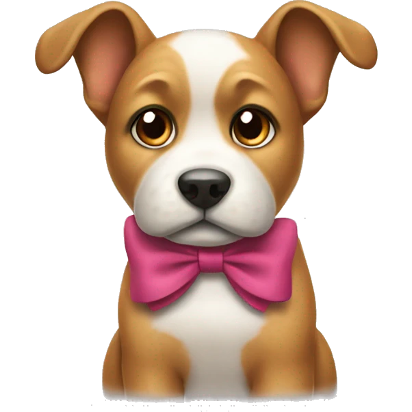 Dog with a bow emoji