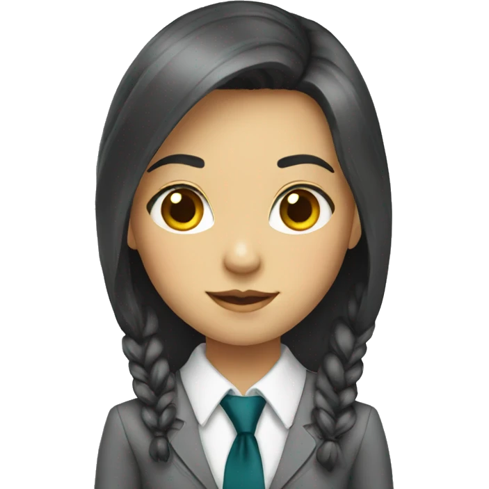 Girls in tie emoji