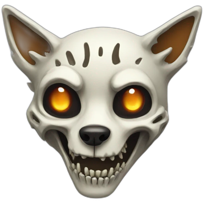 Zombie skeleton fox emoji