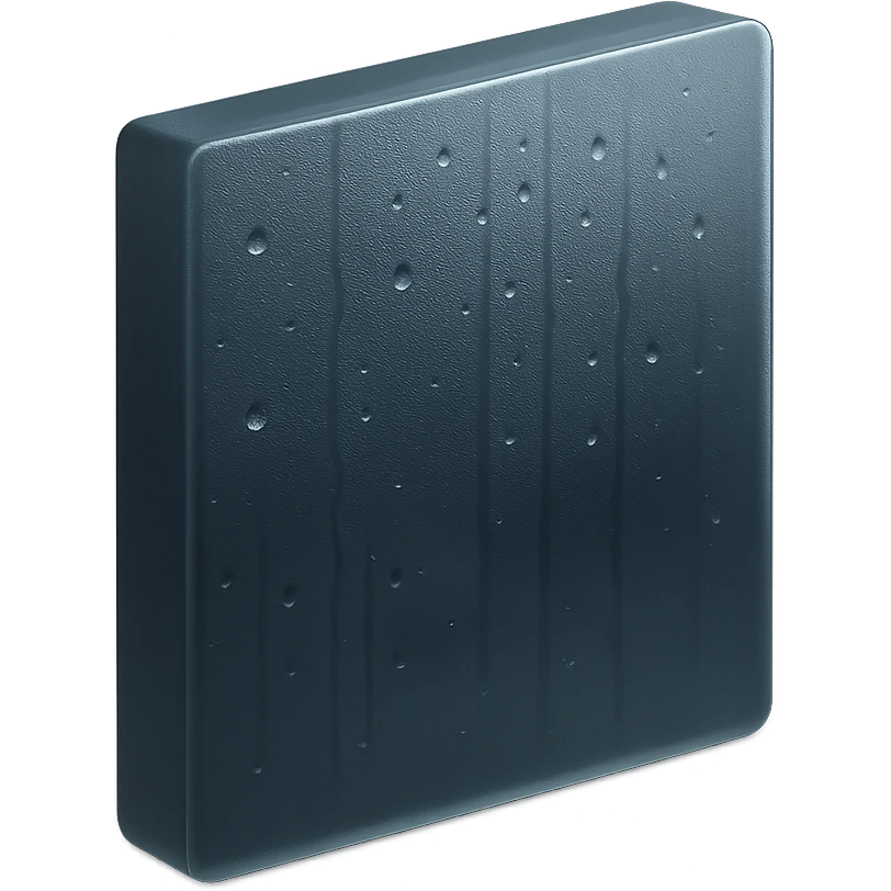 lofi rainy window with gentle reflections, moody atmosphere, matte glass style emoji