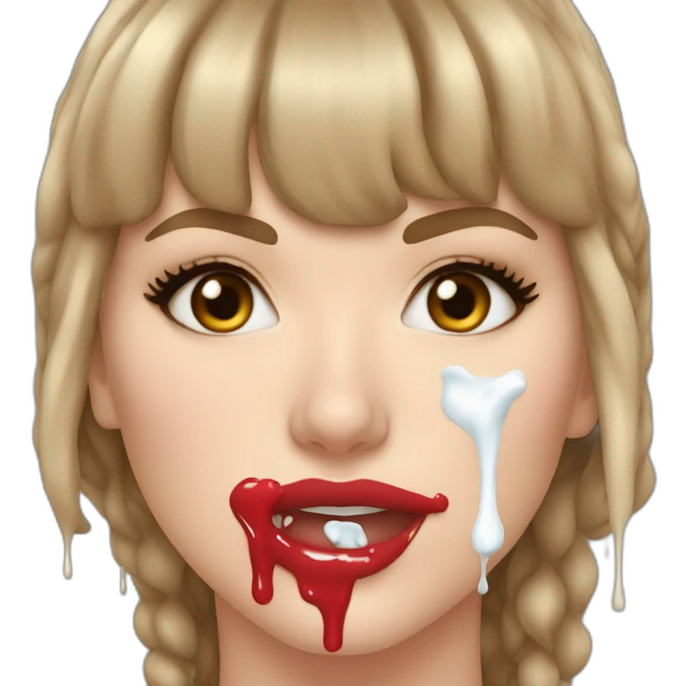 taylor-swift-selfie-milk-on-face-dripping emoji