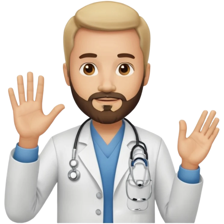 бородатый доктор показывает рукой - все хорошо emoji