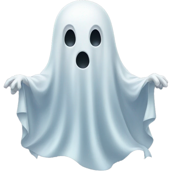 ghost with a bow emoji