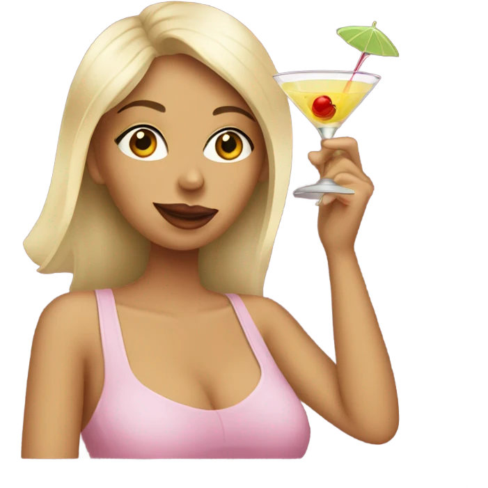 Girls drinking martinis emoji
