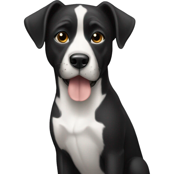 Perro negro y blanco  emoji