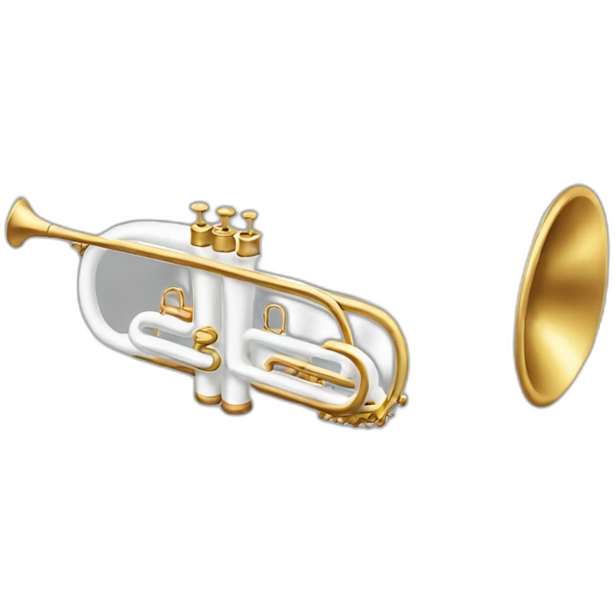 The real white trumpet emoji
