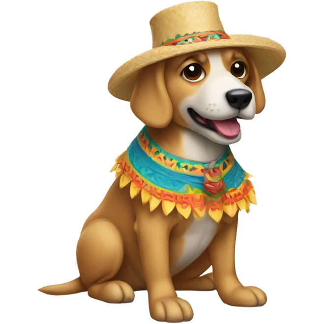 Dog dressed as a jalopeno emoji