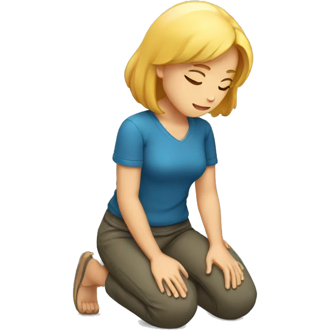 Kneeling girl emoji