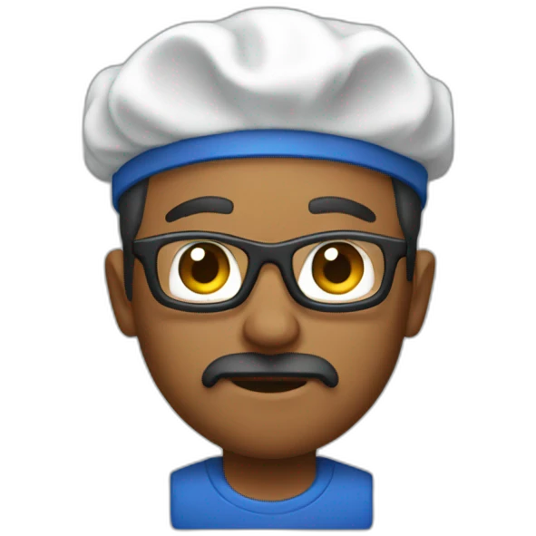 Guy doing kubernetes emoji
