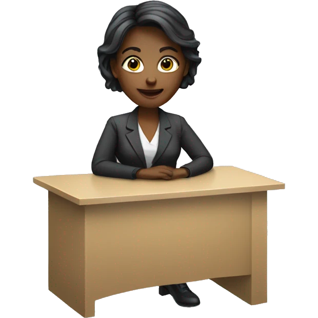 desk reception woman emoji