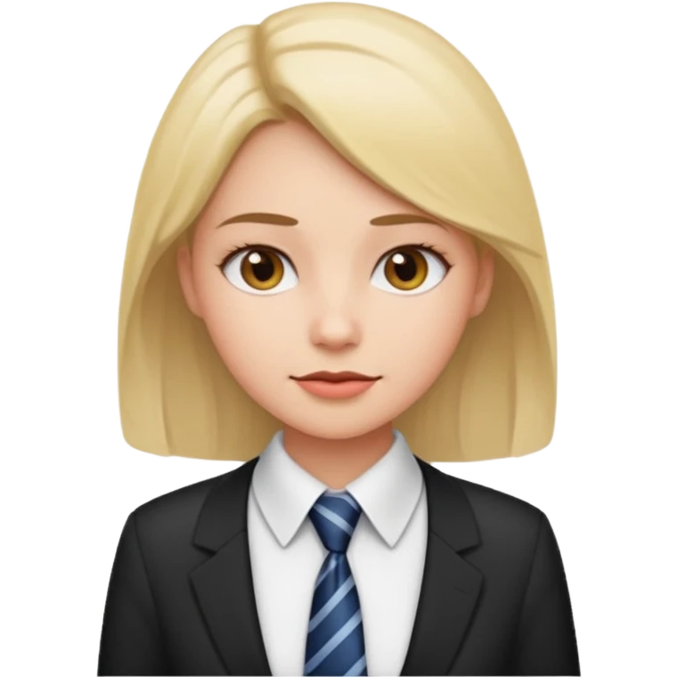white collar woman with tie emoji