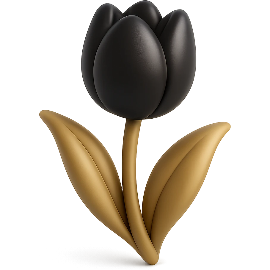 tulip in balloon style with vibrant colors emoji