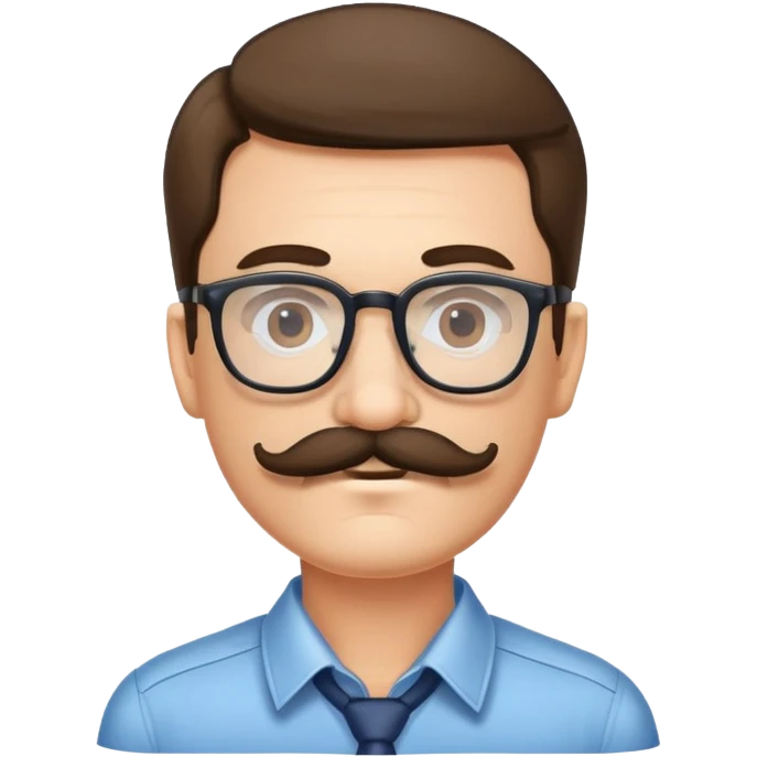 mustache with glass emoji