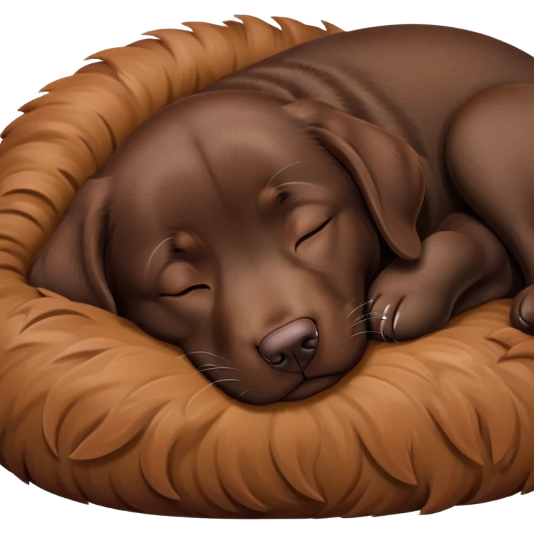 Chocolate Labrador sleep emoji