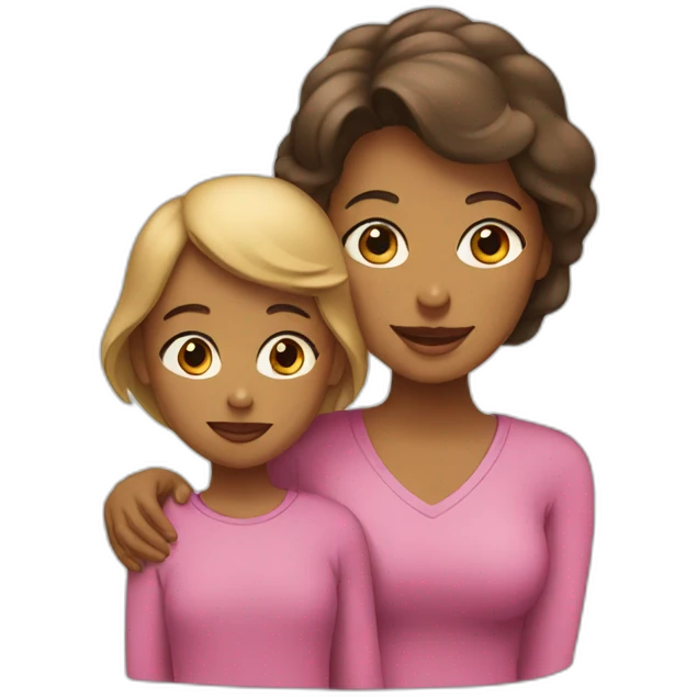 Mom and daughter emoji
