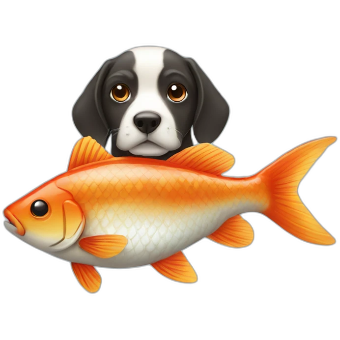 Un chien sur poissons  emoji