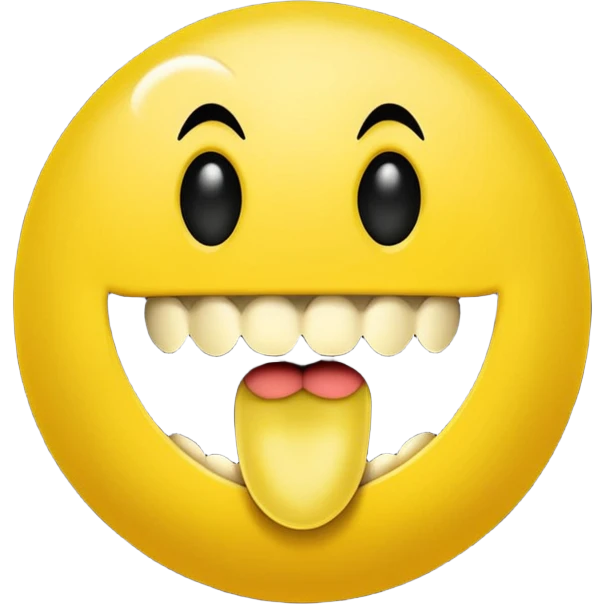 Pac-Man character, classic arcade style, yellow circle with open mouth, simple and bold emoji