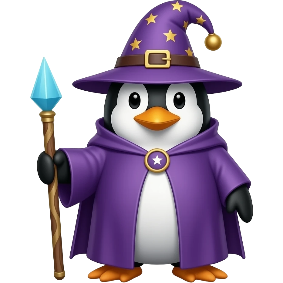 Penguin Wizard emoji