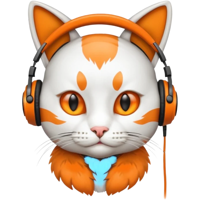 cat, dj, headphones emoji