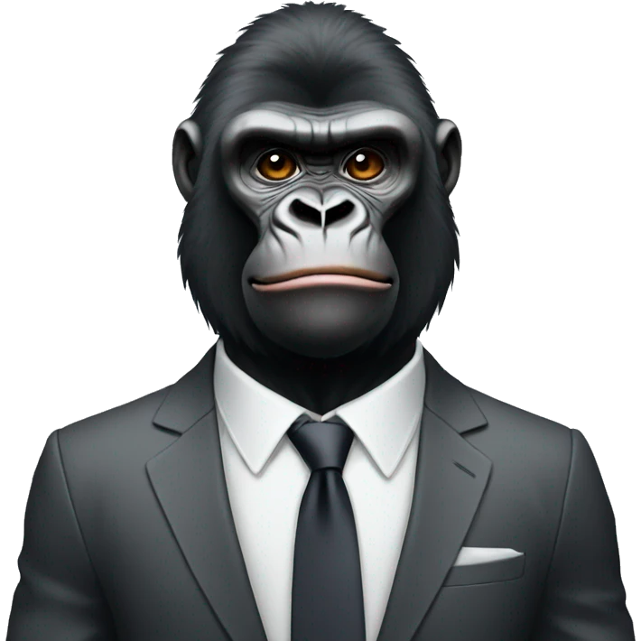 Gorilla either a suit  emoji