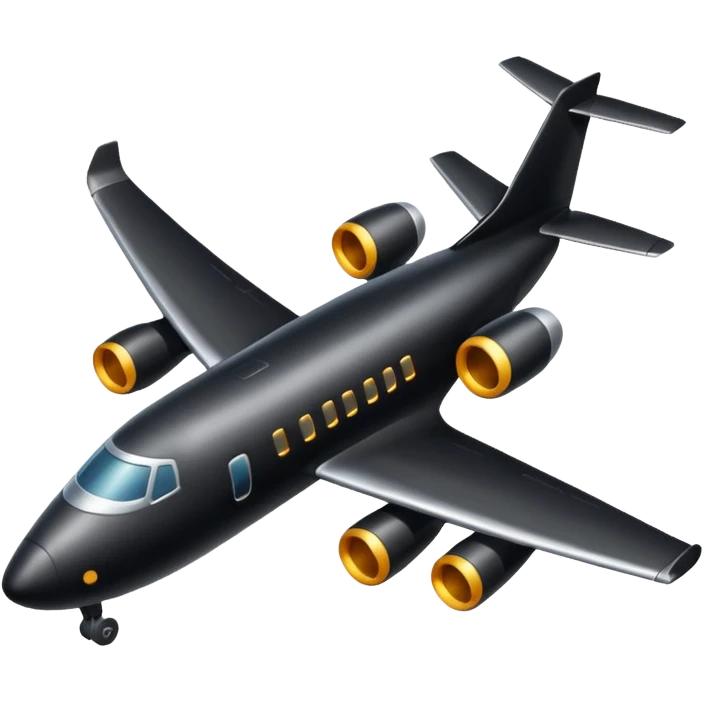 black plane emoji